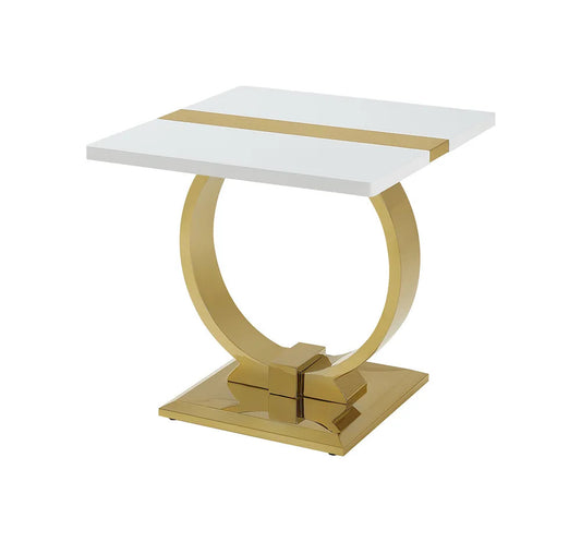 Furniture of America - Horsham - End Table - Gold/White - FM47018GD-E view 2