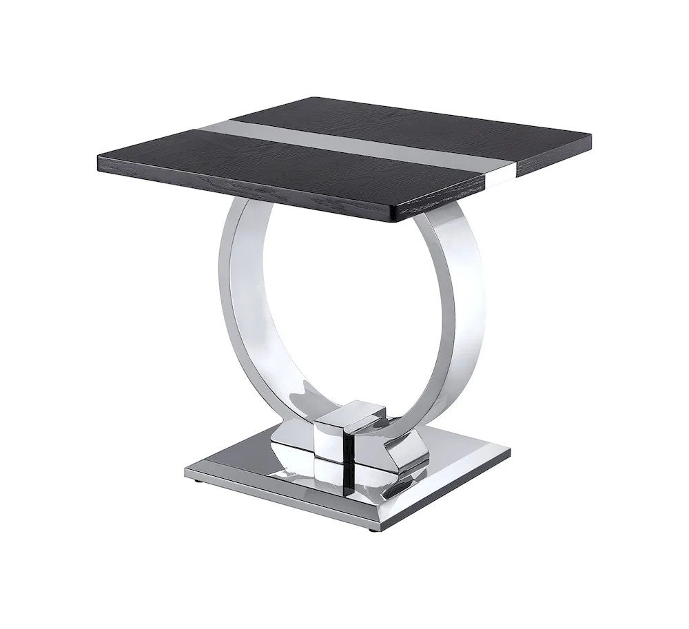 Furniture of America - Horsham - End Table - Silver/Black - FM47019SV-E view 2