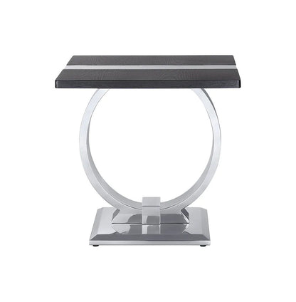 Furniture of America - Horsham - End Table - Silver/Black - FM47019SV-E view 4