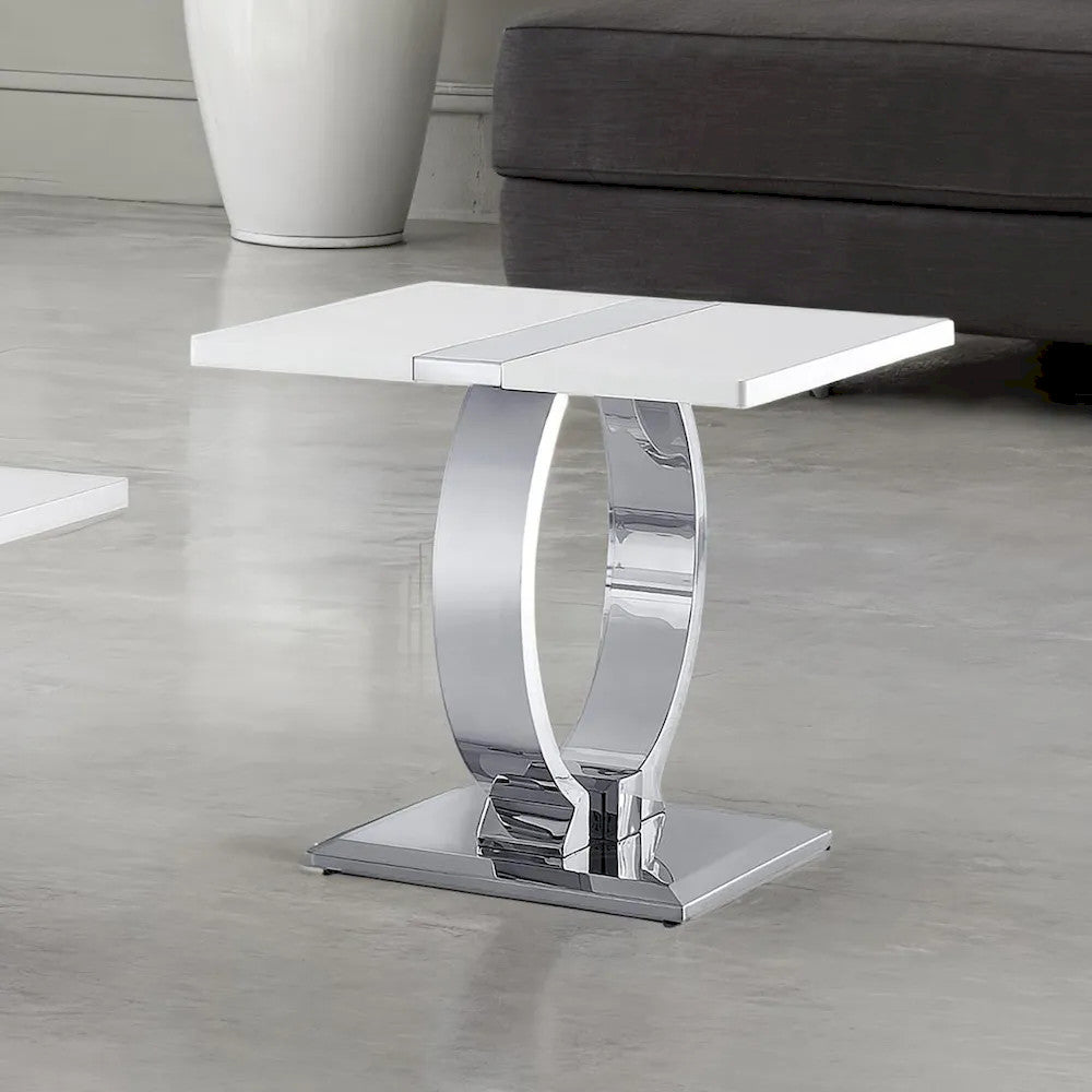 Furniture of America - Horsham - End Table - Silver/White - FM47018SV-E view 1
