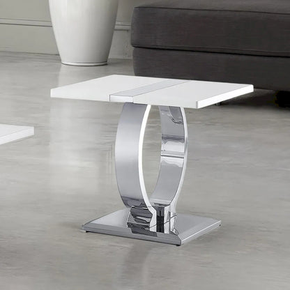 Furniture of America - Horsham - End Table - Silver/White - FM47018SV-E view 1