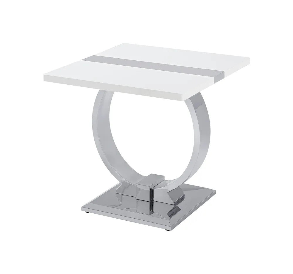 Furniture of America - Horsham - End Table - Silver/White - FM47018SV-E view 2