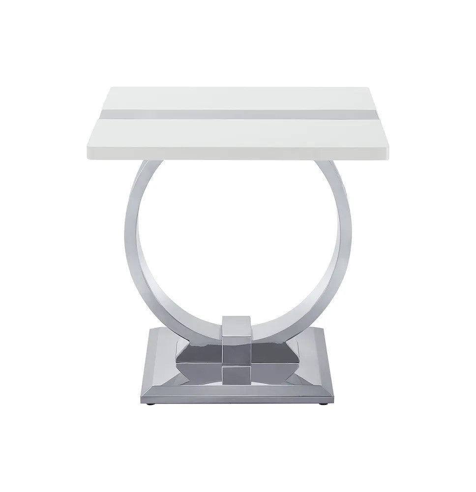 Furniture of America - Horsham - End Table - Silver/White - FM47018SV-E view 3