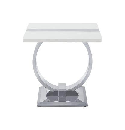 Furniture of America - Horsham - End Table - Silver/White - FM47018SV-E view 3