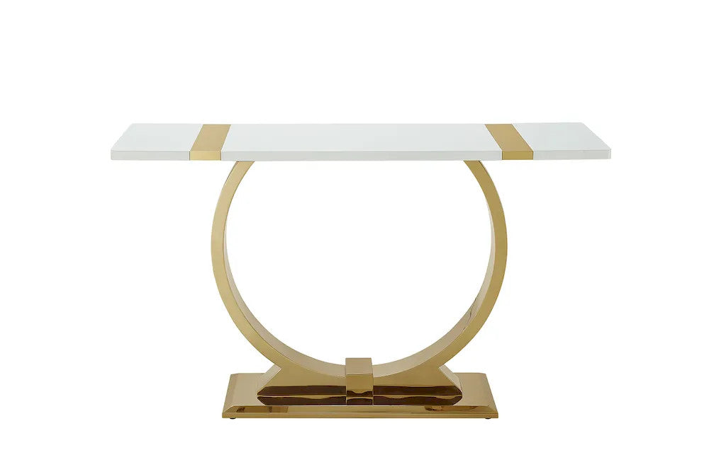 Furniture of America - Horsham - Sofa Table - Gold/White - FM47018GD-S view 3
