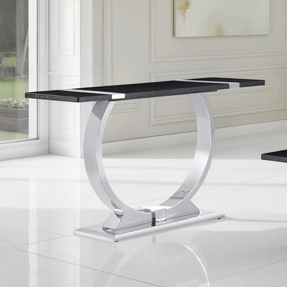Furniture of America - Horsham - Sofa Table - Silver/Black - FM47019SV-S view 1