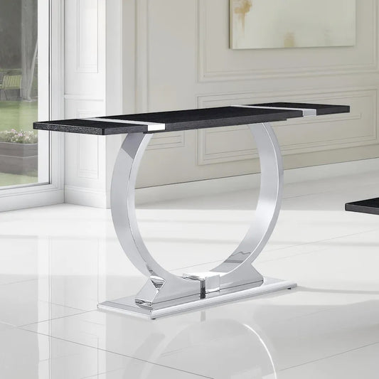 Furniture of America - Horsham - Sofa Table - Silver/Black - FM47019SV-S view 1