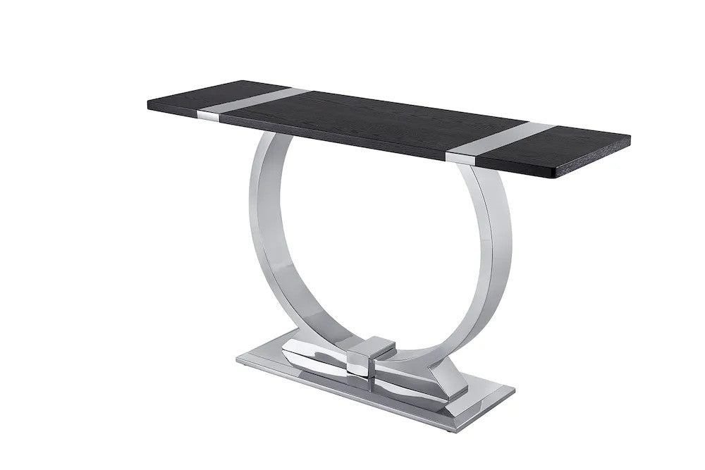 Furniture of America - Horsham - Sofa Table - Silver/Black - FM47019SV-S view 2