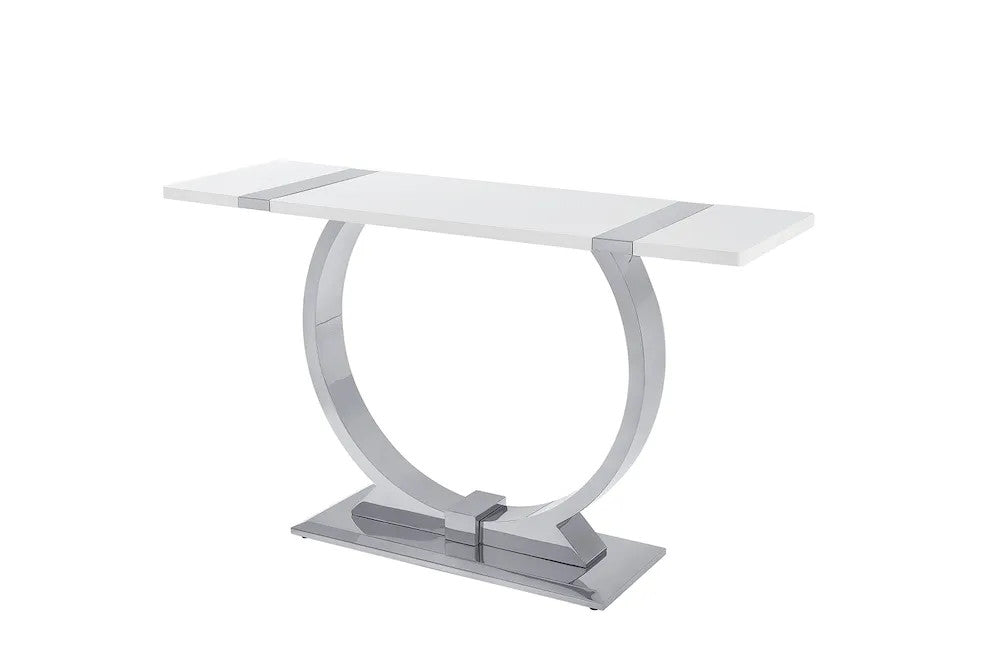 Furniture of America - Horsham - Sofa Table - Silver/White - FM47018SV-S view 2
