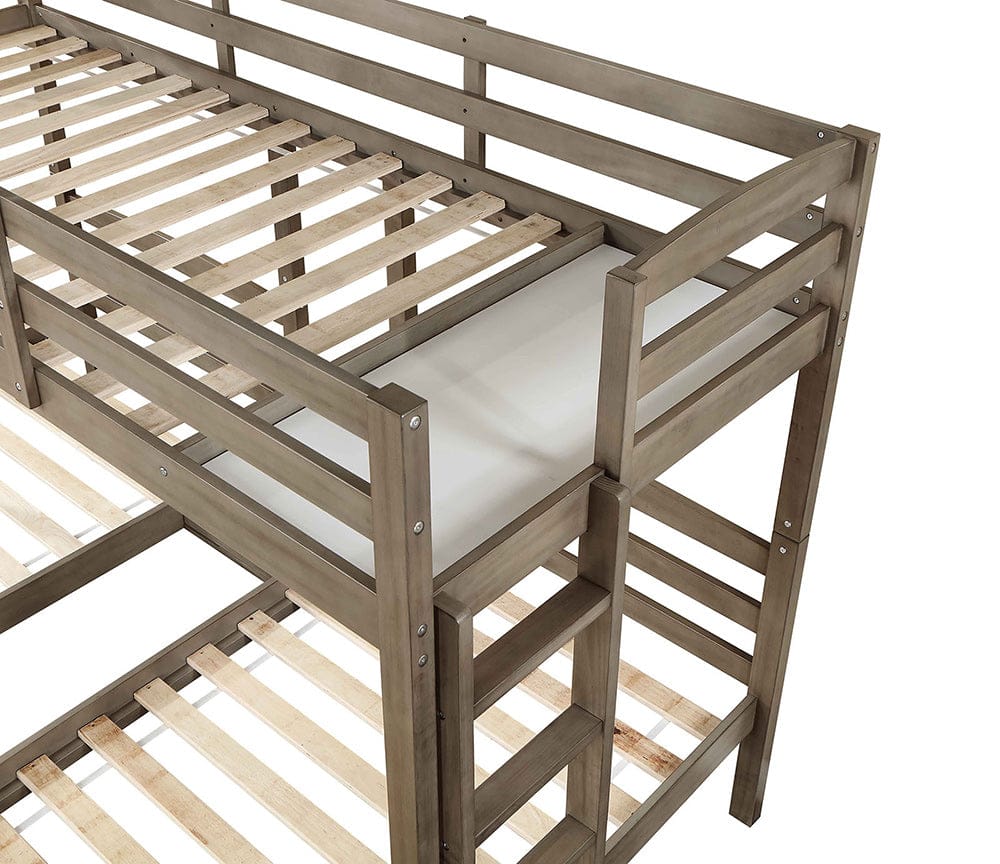 Furniture of America - Hortense Triple Twin Bunk Bed in Warm Gray - FOA-BK659GY-BED View 4