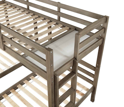 Furniture of America - Hortense Triple Twin Bunk Bed in Warm Gray - FOA-BK659GY-BED View 4