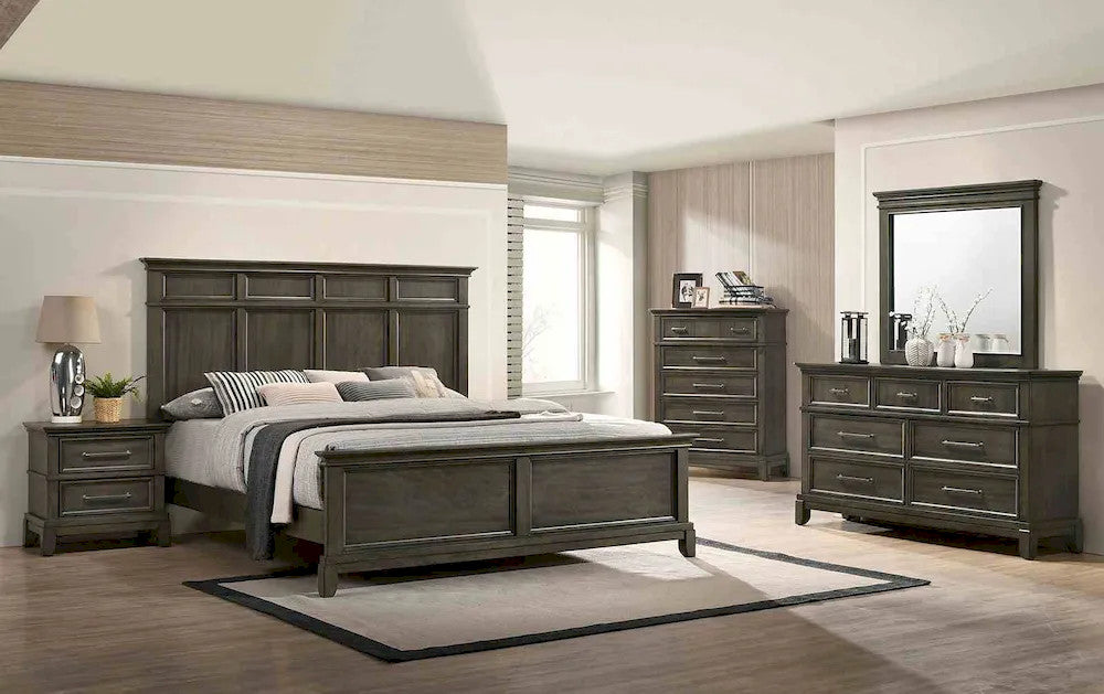 Furniture of America - Houston - 4 Pc. Queen Bedroom Set w/ Chest - CM7221GY-Q-5PC-CHEST view 1