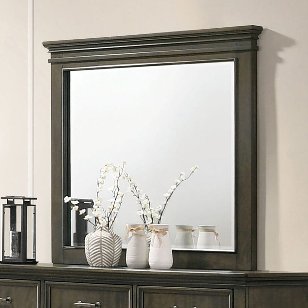 Furniture of America - Houston Mirror in Gray - CM7221GY-M View 1