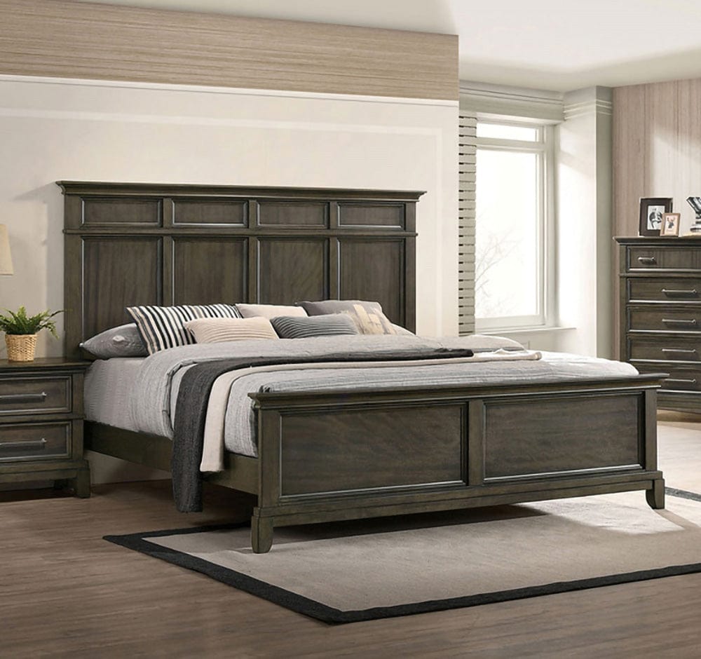 Furniture of America - Houston Queen Bed in Gray - CM7221GY-Q-BED View 1