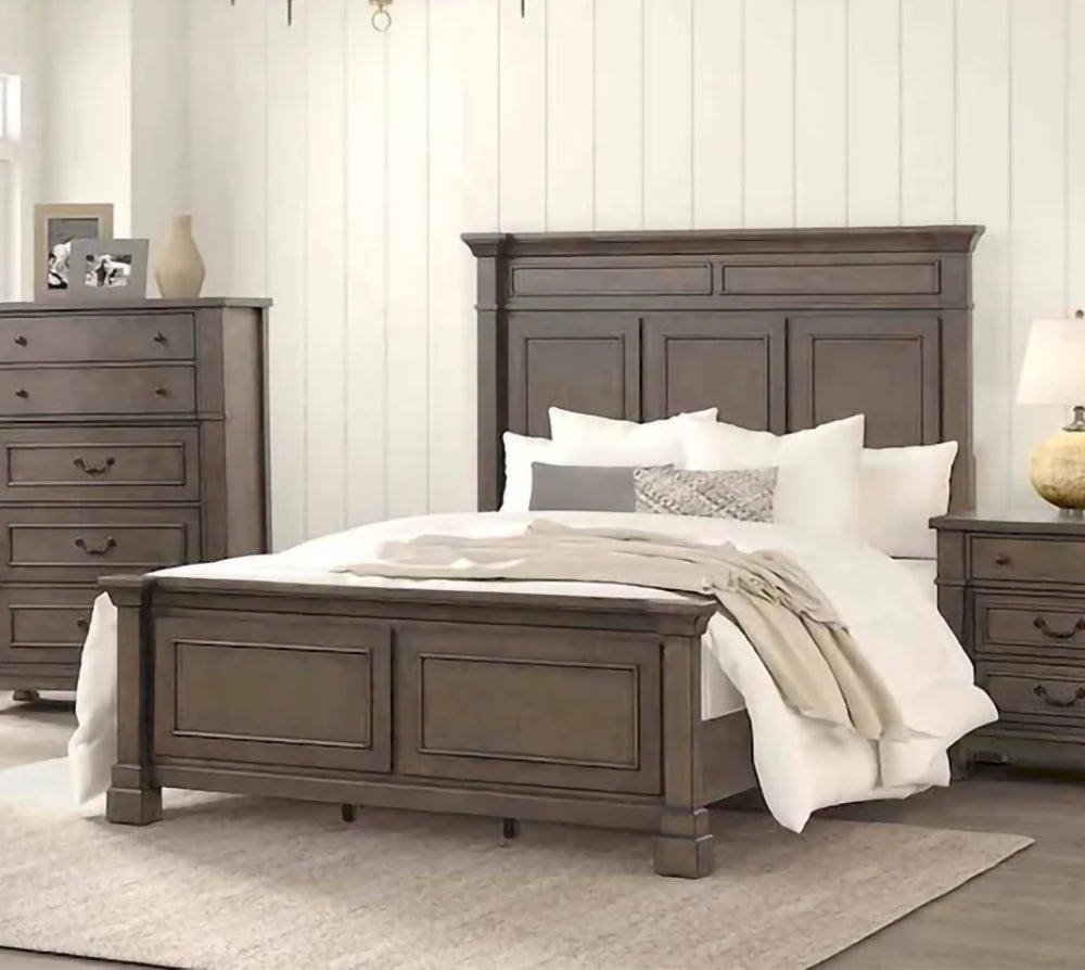 Furniture of America - Huddersfield - E.King Bed, Dark Walnut - FM7702DB-EK-BED view 1
