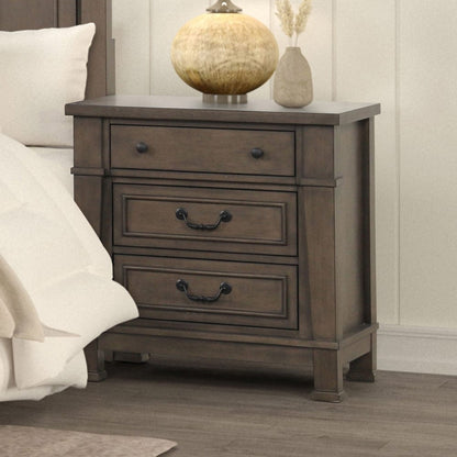 Furniture of America - Huddersfield Nightstand W/ USB in Dark Walnut - FM7702DB-N View 1