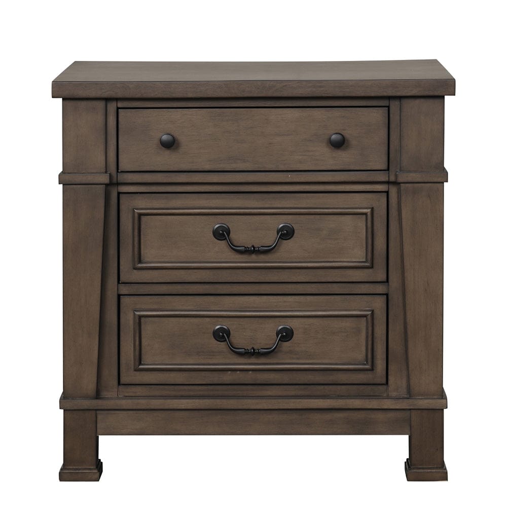 Furniture of America - Huddersfield Nightstand W/ USB in Dark Walnut - FM7702DB-N View 3
