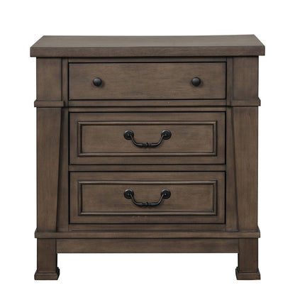 Furniture of America - Huddersfield Nightstand W/ USB in Dark Walnut - FM7702DB-N View 3