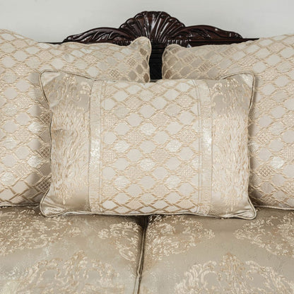 Furniture of America - Huelva Sofa + Loveseat in Beige/Dark Cherry - SM6452-2PC View 5