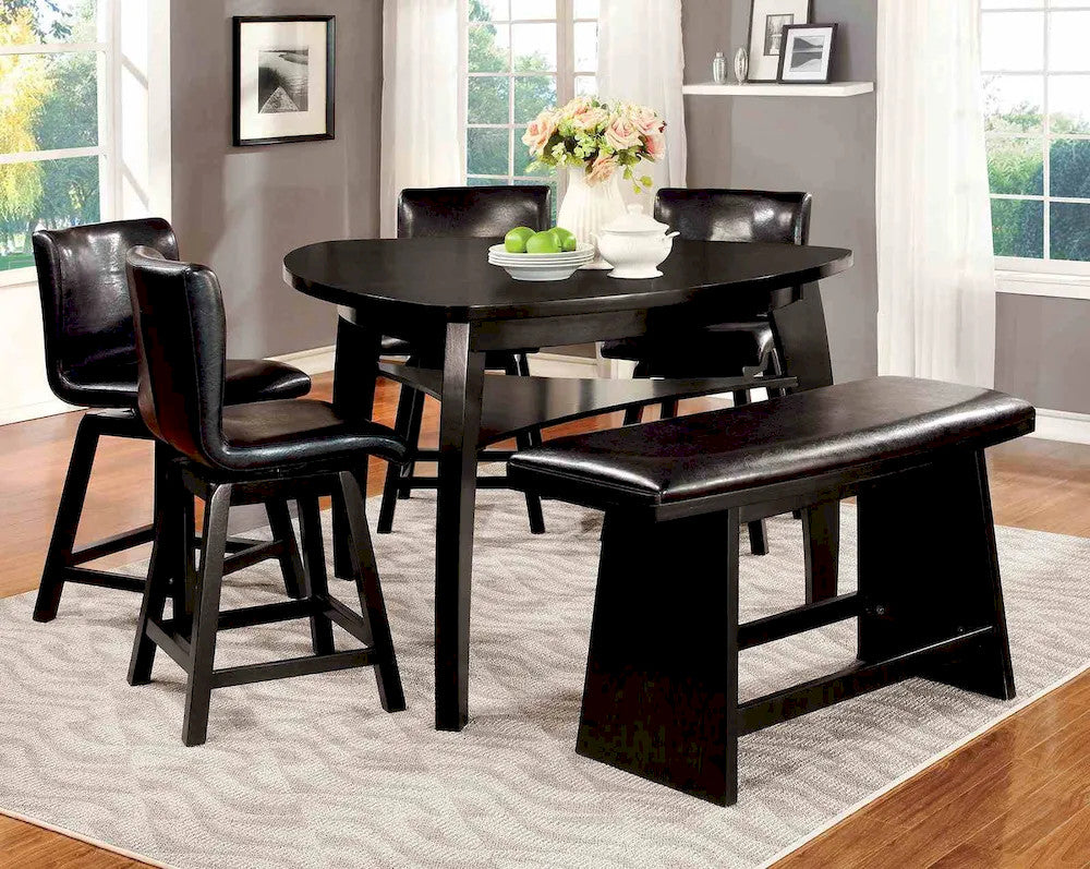 Furniture of America - Hurley - 5 Pc. Counter Ht. Table Set w/ Bench - CM3433PT-6PC view 1