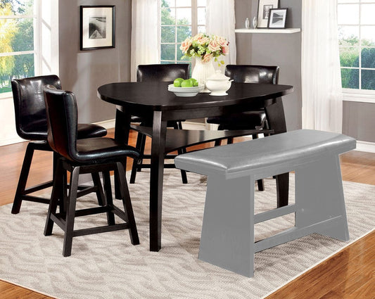Furniture of America - Hurley 7 Pc. Counter Ht. Table Set in Black - CM3433PT-7PC View 1