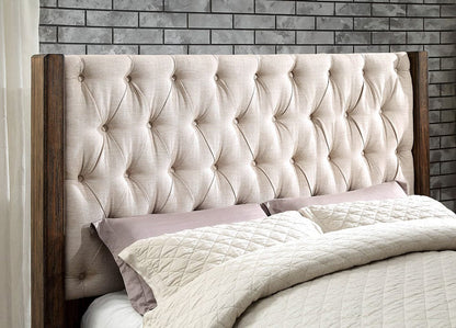 Furniture of America - Hutchinson Queen Bed in Rustic Natural Tone/Beige - CM7577Q-BED View 2