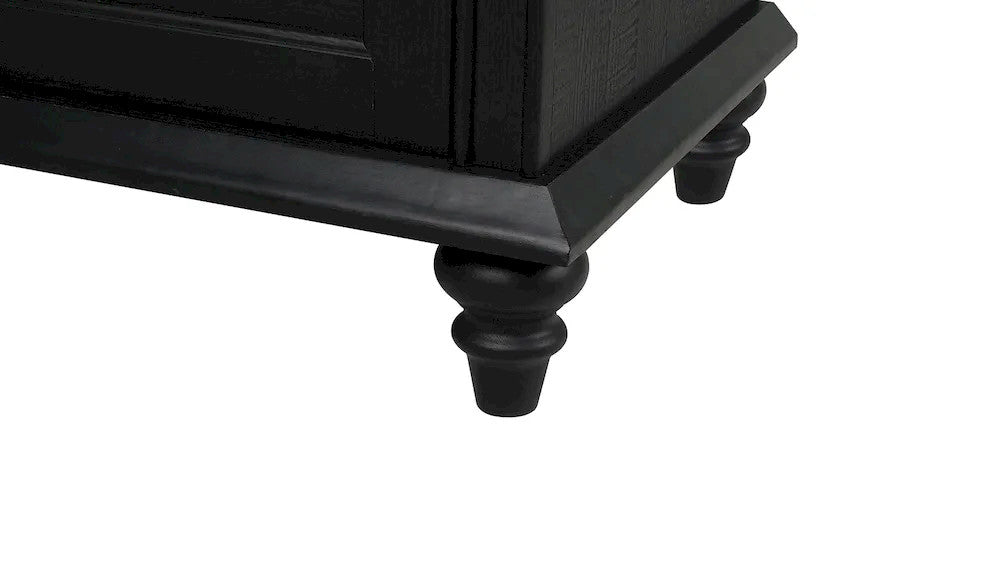 Furniture of America - Hyde - 3 Drawer Nightstand - Black/Natural - SL7201BK-N view 3