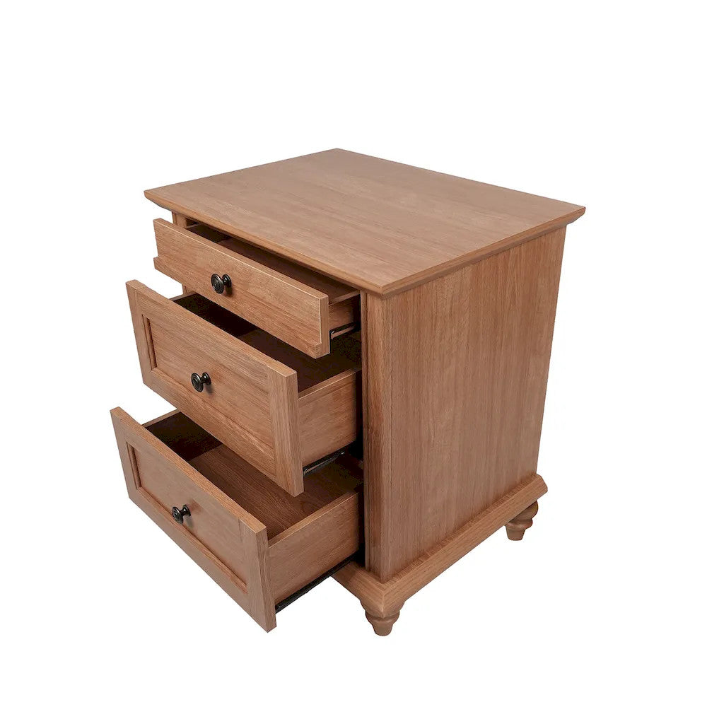 Furniture of America - Hyde - 3 Drawer Nightstand - Oak - SL7201AK-N view 3