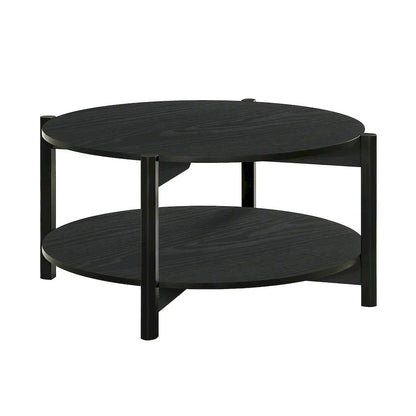Furniture of America - Hyde - Round Coffee Table - Black - SL4200BK-CR view 2