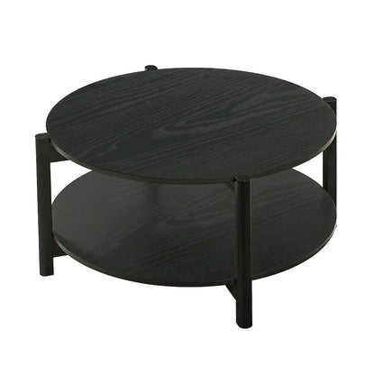 Furniture of America - Hyde - Round Coffee Table - Black - SL4200BK-CR view 3