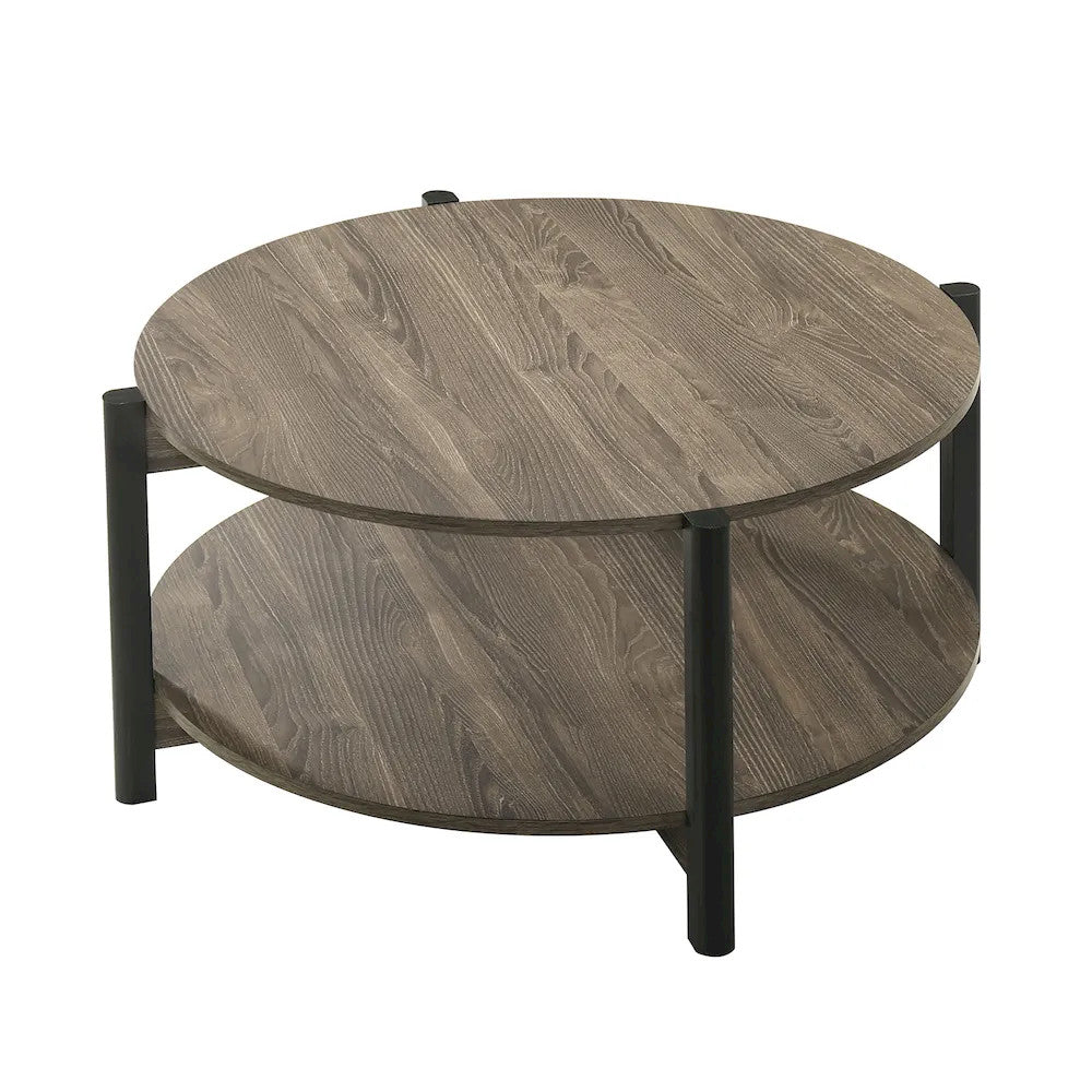 Furniture of America - Hyde - Round Coffee Table - Dark Gray - SL4200DG-CR view 3