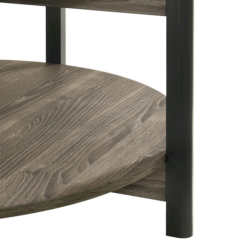 Furniture of America - Hyde - Round Coffee Table - Dark Gray - SL4200DG-CR view 4