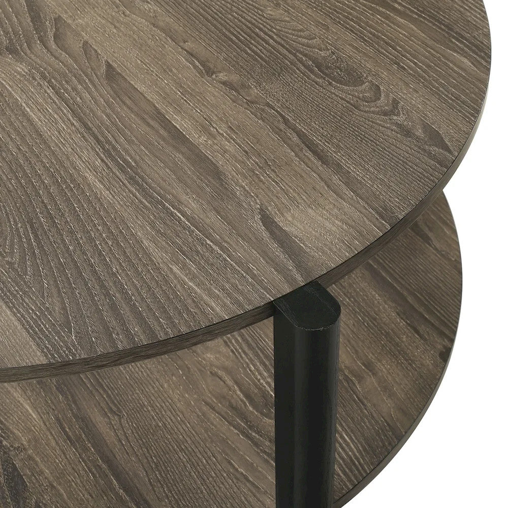Furniture of America - Hyde - Round Coffee Table - Dark Gray - SL4200DG-CR view 5