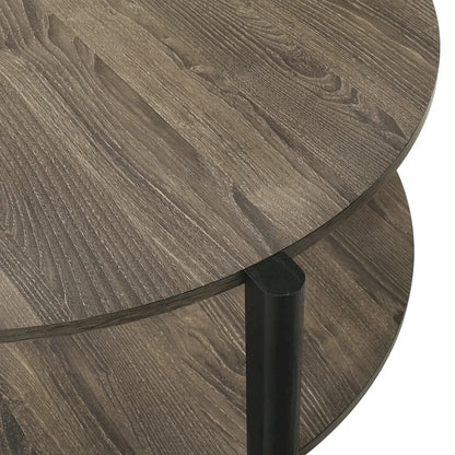 Furniture of America - Hyde - Round Coffee Table - Dark Gray - SL4200DG-CR view 5