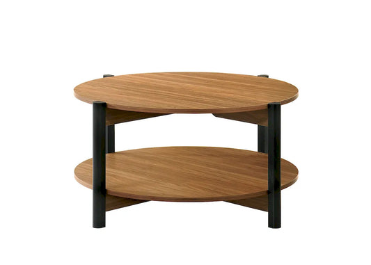 Furniture of America - Hyde - Round Coffee Table - Walnut - SL4200WN-CR view 2