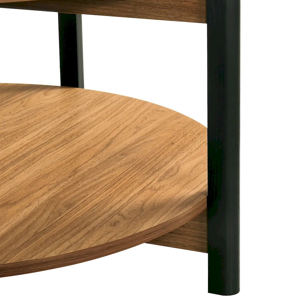 Furniture of America - Hyde - Round Coffee Table - Walnut - SL4200WN-CR view 5