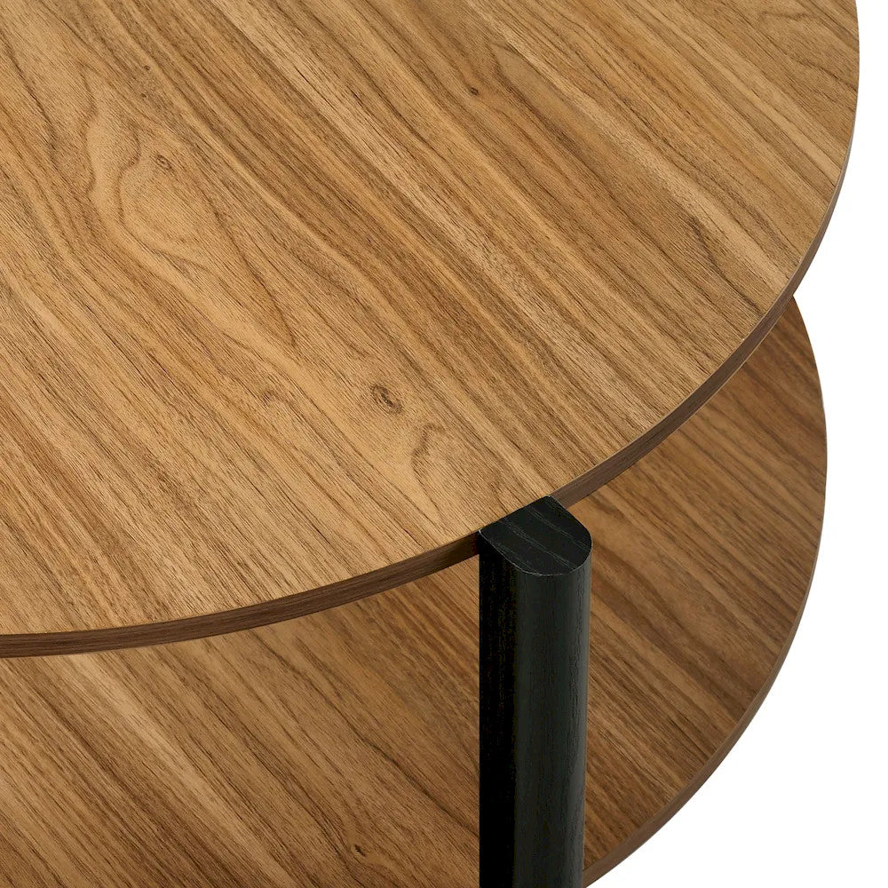 Furniture of America - Hyde - Round Coffee Table - Walnut - SL4200WN-CR view 6