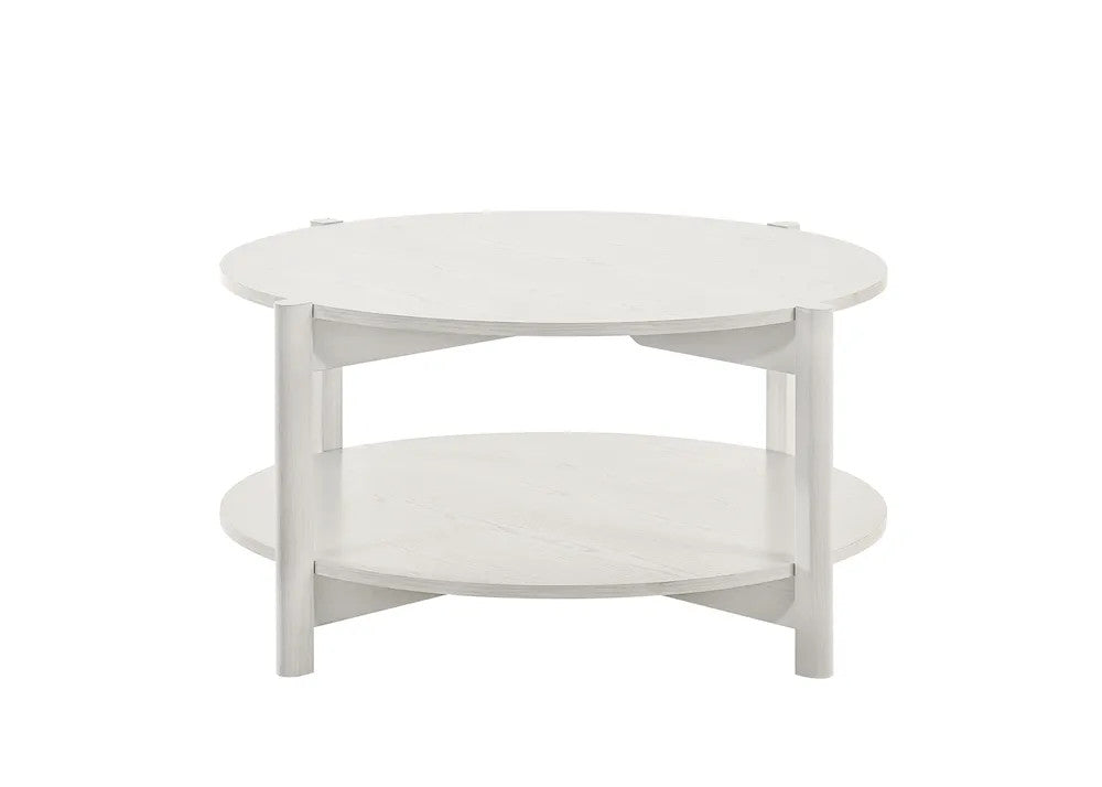 Furniture of America - Hyde - Round Coffee Table - White - SL4200WH-CR view 2
