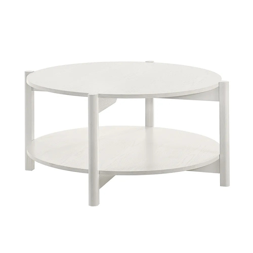 Furniture of America - Hyde - Round Coffee Table - White - SL4200WH-CR view 3