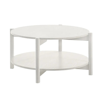 Furniture of America - Hyde - Round Coffee Table - White - SL4200WH-CR view 3