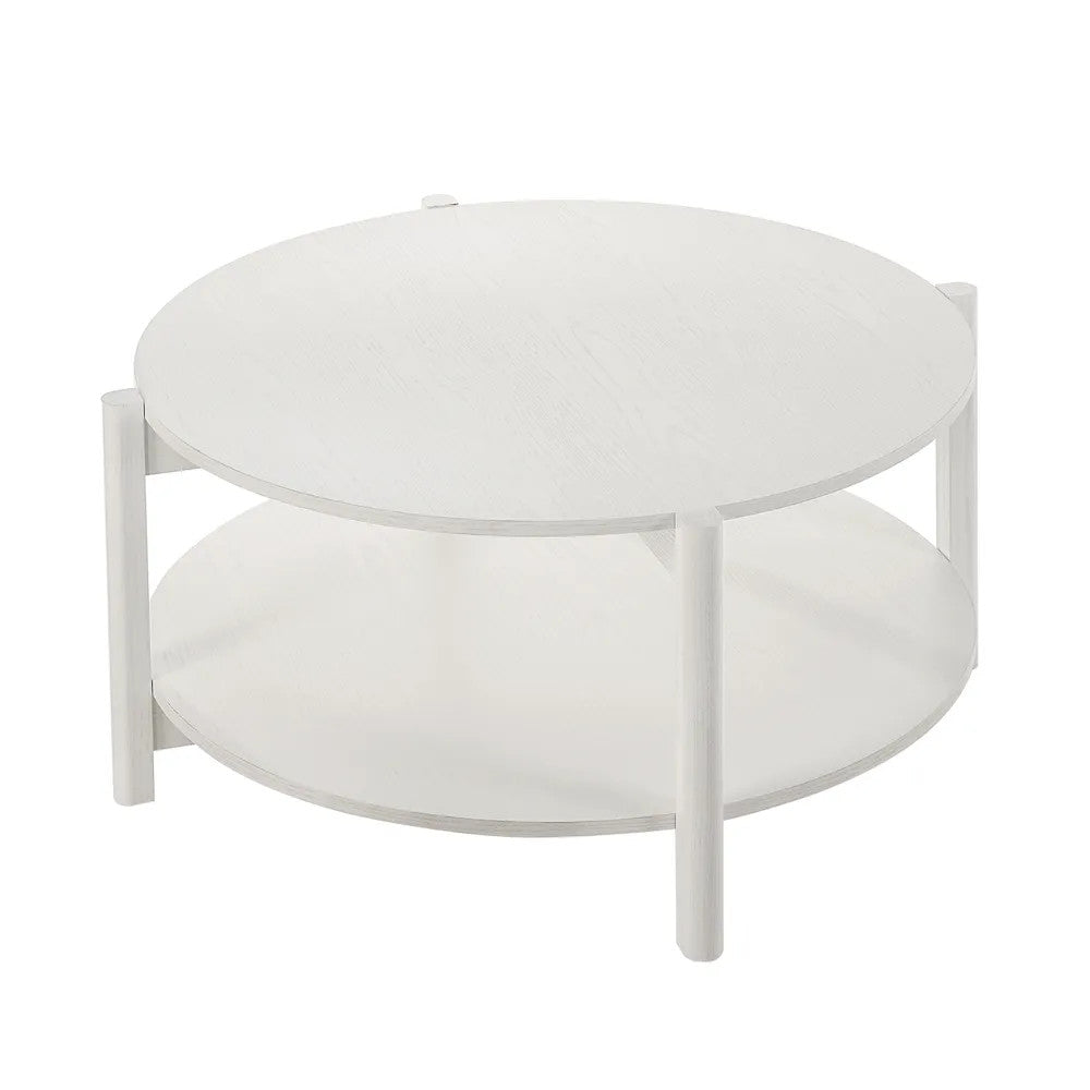 Furniture of America - Hyde - Round Coffee Table - White - SL4200WH-CR view 4