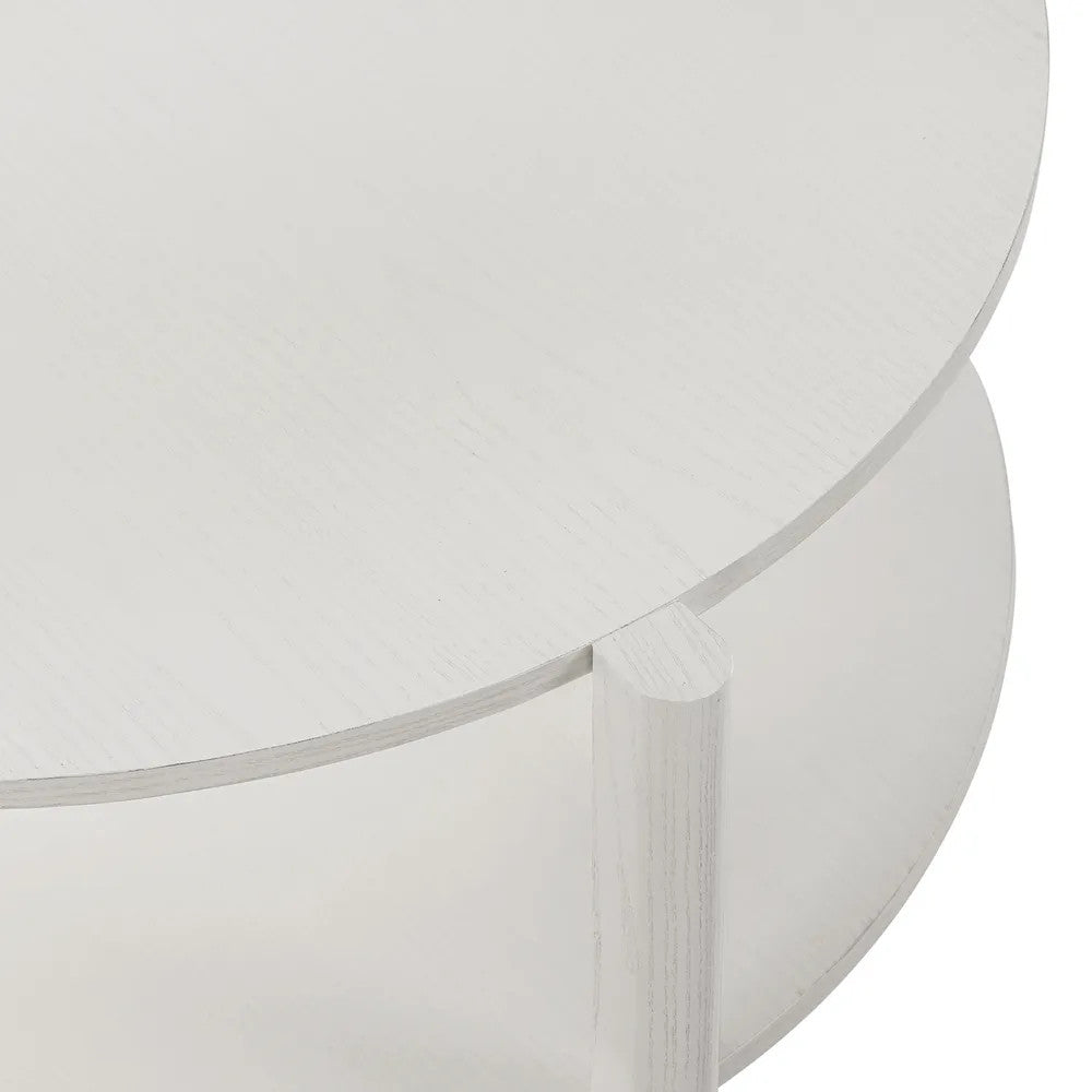 Furniture of America - Hyde - Round Coffee Table - White - SL4200WH-CR view 6