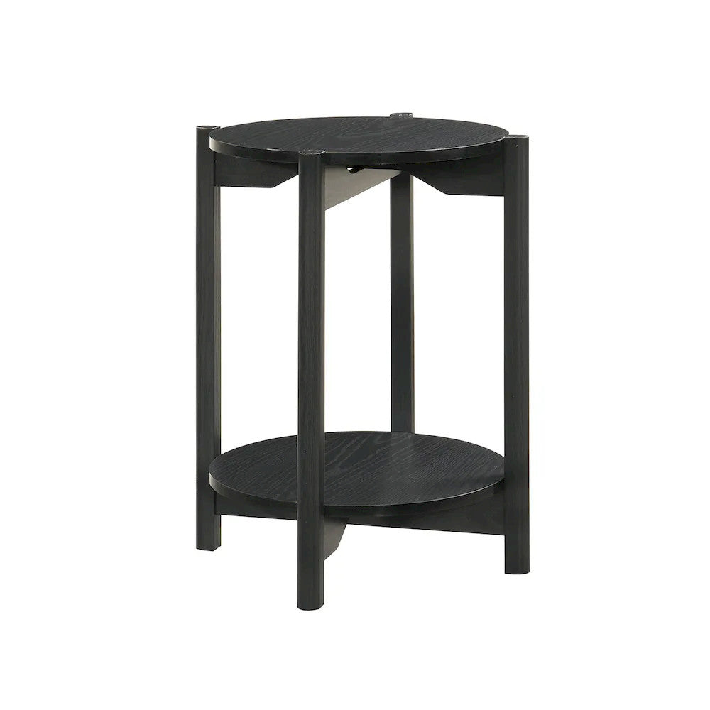 Furniture of America - Hyde - Round End Table - Black - SL4200BK-E view 3