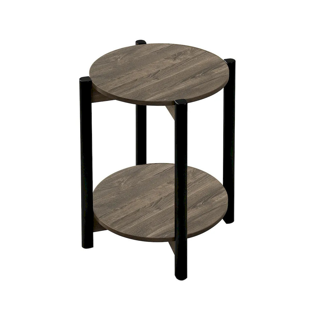 Furniture of America - Hyde - Round End Table - Dark Gray - SL4200DG-E view 3