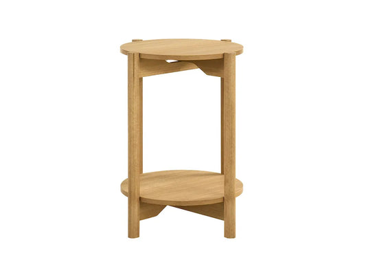Furniture of America - Hyde - Round End Table - Natural - SL4200NT-E view 2