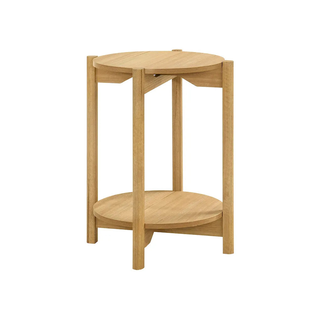 Furniture of America - Hyde - Round End Table - Natural - SL4200NT-E view 3
