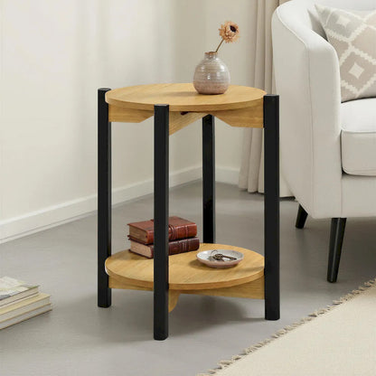 Furniture of America - Hyde - Round End Table - Oak - SL4200AK-E view 1