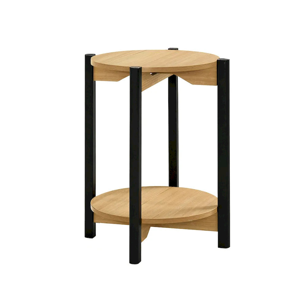 Furniture of America - Hyde - Round End Table - Oak - SL4200AK-E view 2