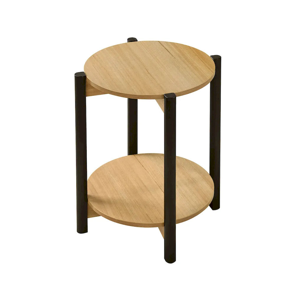 Furniture of America - Hyde - Round End Table - Oak - SL4200AK-E view 3