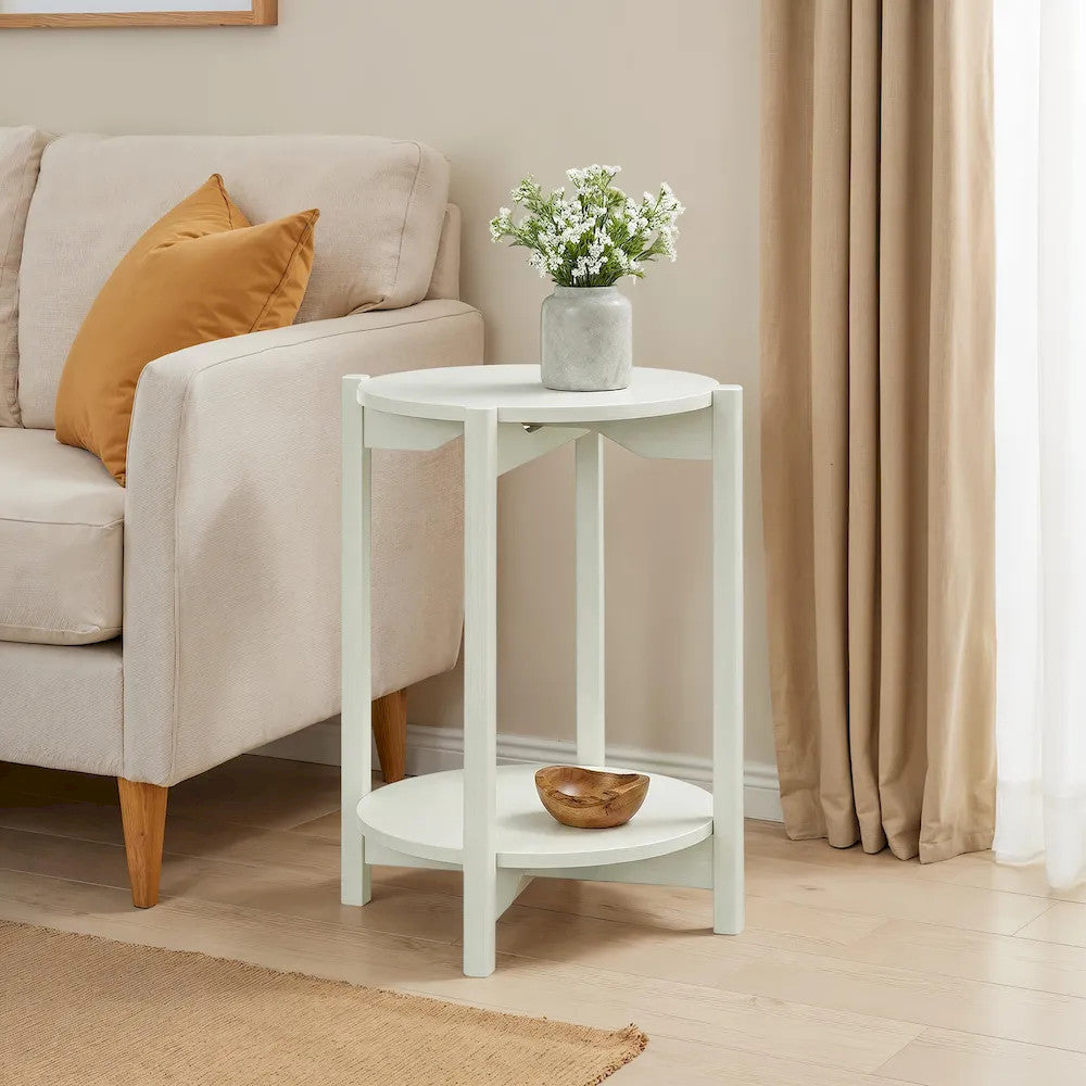 Furniture of America - Hyde - Round End Table - White - SL4200WH-E view 1
